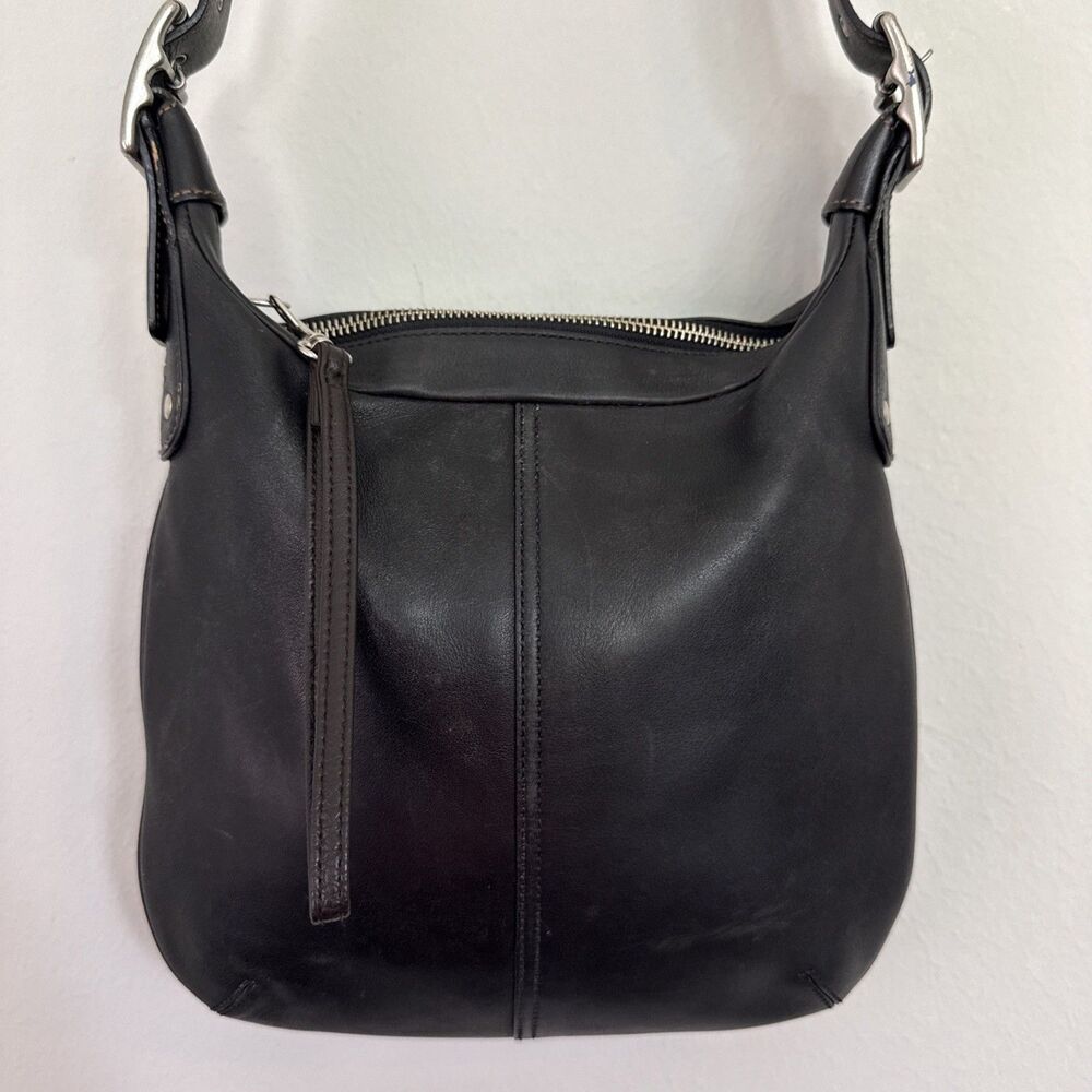 Vintage y2k Coach Slim Legacy Slim Hobo Bag Black Leather Crossbody Purse 9177